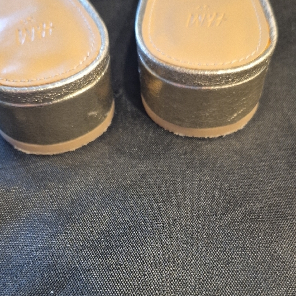 H&M Gold Mules with Glamorous Metallic Finish In Eu Size 39 - Picture 6 of 8
